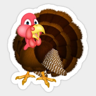 Cartoon Turkey Sticker